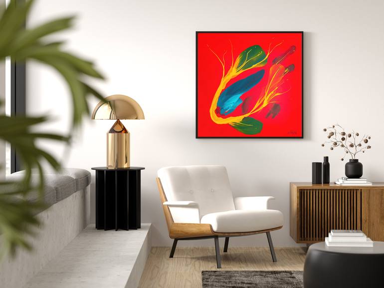 Original Abstract Animal Painting by Weronika Dylag