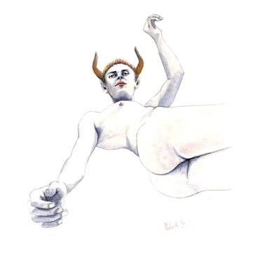 Original Figurative Nude Painting by Roberto Funai