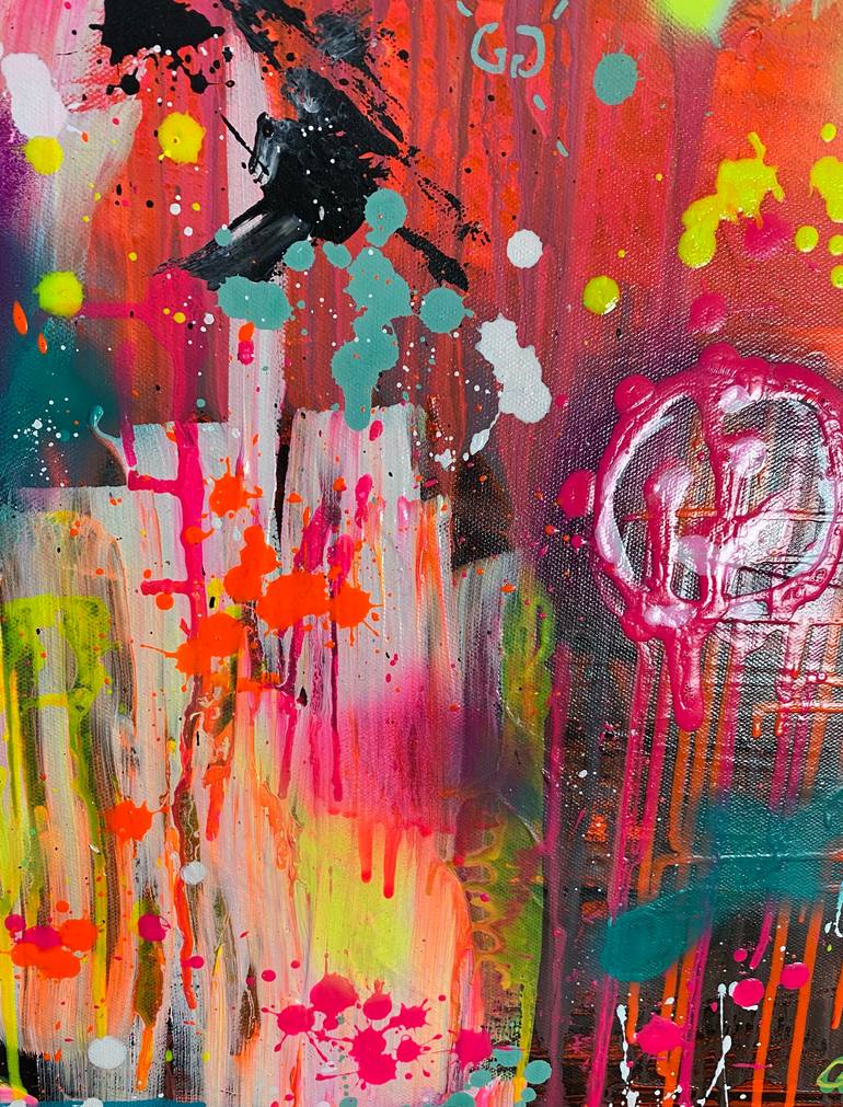 Original Abstract Cartoon Painting by Marvin Wagner