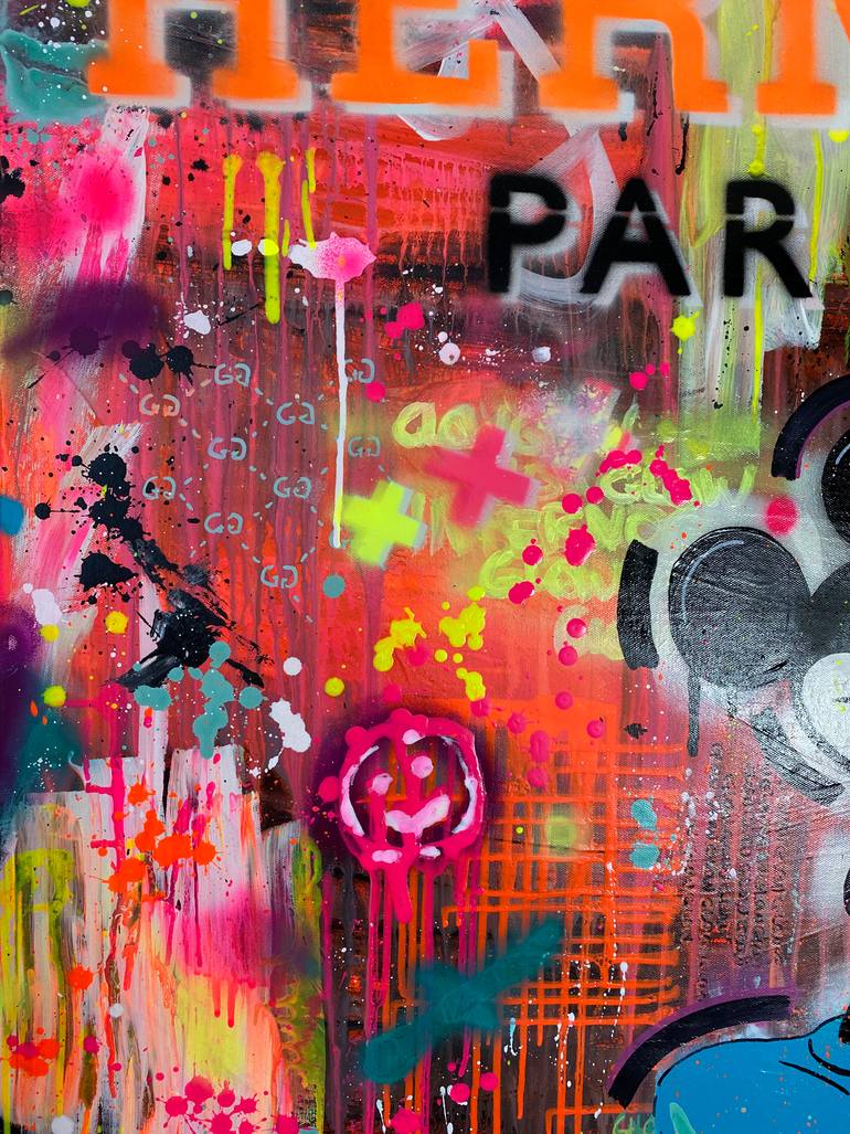 Original Abstract Cartoon Painting by Marvin Wagner