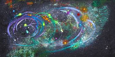 Original Abstract Expressionism Outer Space Paintings by Russell Moore