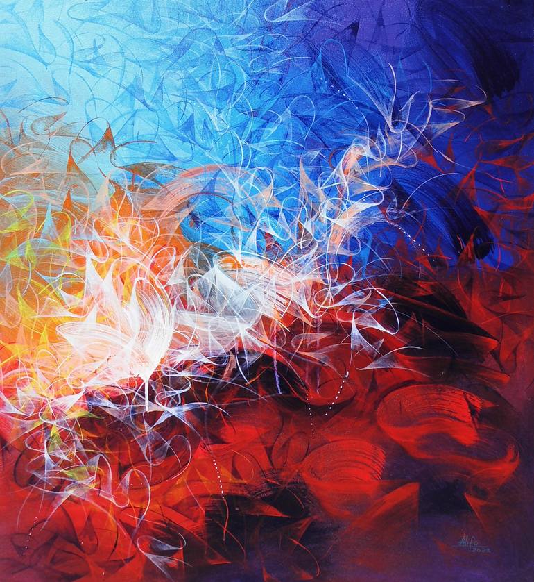 Original Abstract Painting by Seth Alifo | Abstract Expressionism Art on Canvas | Encyclical Waves No 2