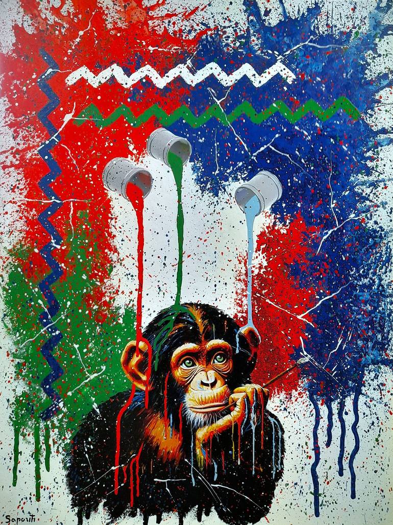 L'allievo presuntuoso, arte pop, Saporiti arte moderna, image size:770x1028