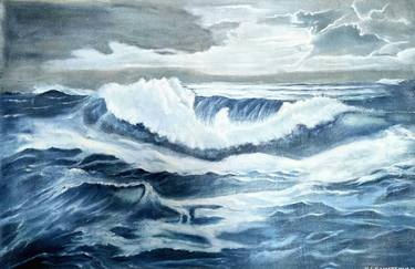 Original Fine Art Seascape Paintings by RaajSreSubiksha Arunkumar