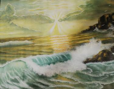 Print of Fine Art Seascape Paintings by RaajSreSubiksha Arunkumar