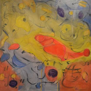 Original Abstract Expressionism Abstract Paintings by Lorraine Thorarinson Betts