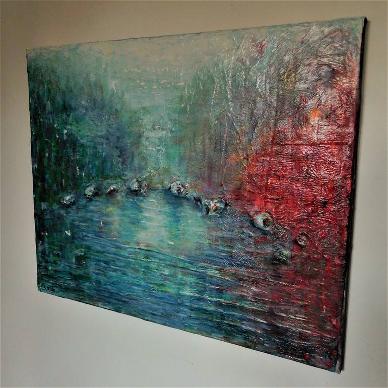 Original Abstract Landscape Painting by Nalan Laluk McCandless