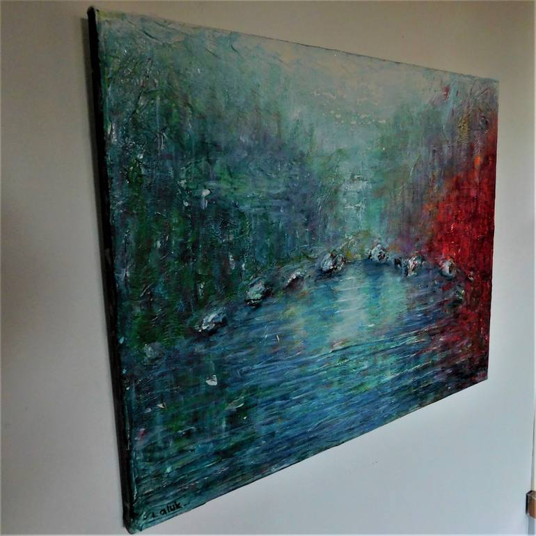 Original Abstract Landscape Painting by Nalan Laluk McCandless