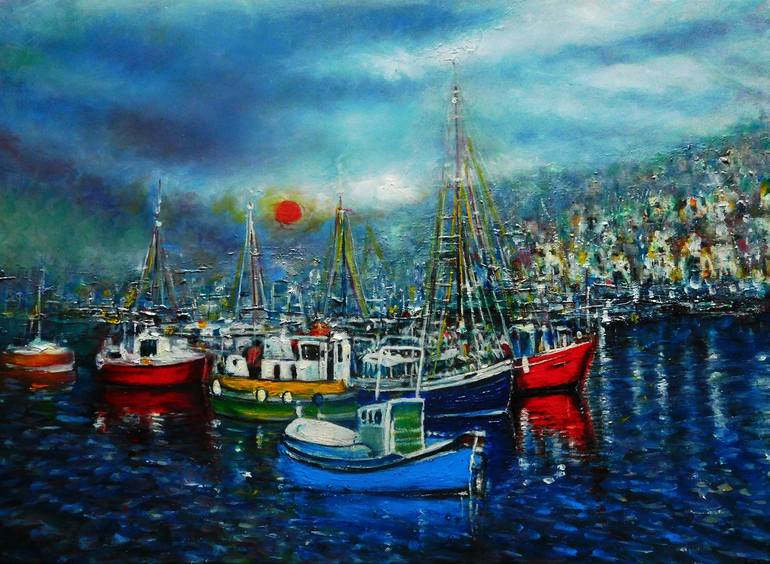 Original Seascape Painting by Nalan Laluk McCandless