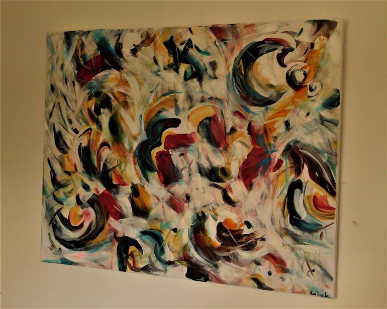 Original Abstract Expressionism Abstract Painting by Nalan Laluk McCandless