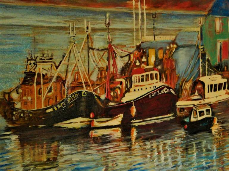 Original Boat Painting by Nalan Laluk McCandless