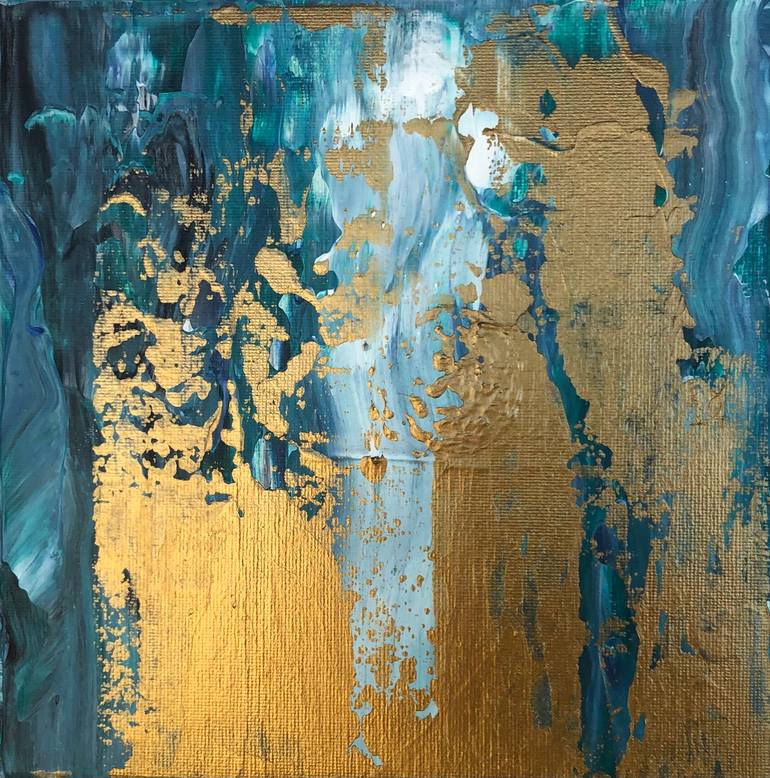 Abstract No. 5 Golden Pair Part I Painting by Ronja Winkler Saatchi Art