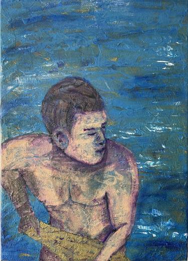 Original Figurative Men Paintings by M E X Rietzler