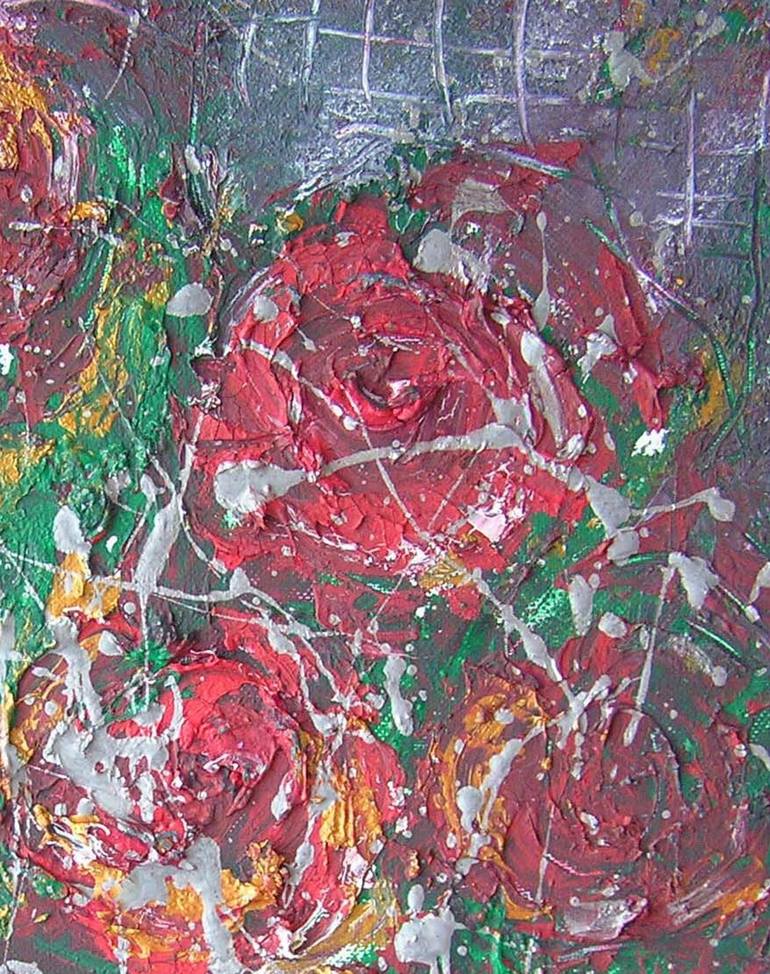 Original Abstract Floral Painting by Mara Boronina