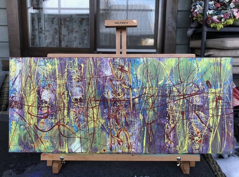 Original Abstract Expressionism Science/Technology Painting by Mara Boronina