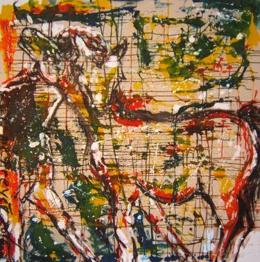 Original Abstract Expressionism Horse Paintings by Madeleine Freyée