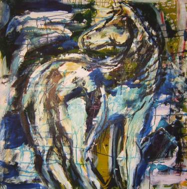 Original Abstract Expressionism Horse Paintings by Madeleine Freyée