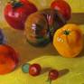 Second painting from my winter tomato still life series. Alla prima technique
Oil on canvas