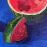 This work is a part of my fruit still life series. Painted in alla prima technique from life setting.
Oil on canvas