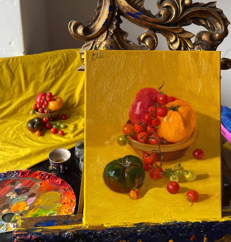 Original Impressionism Food Painting by Elina Arbidane