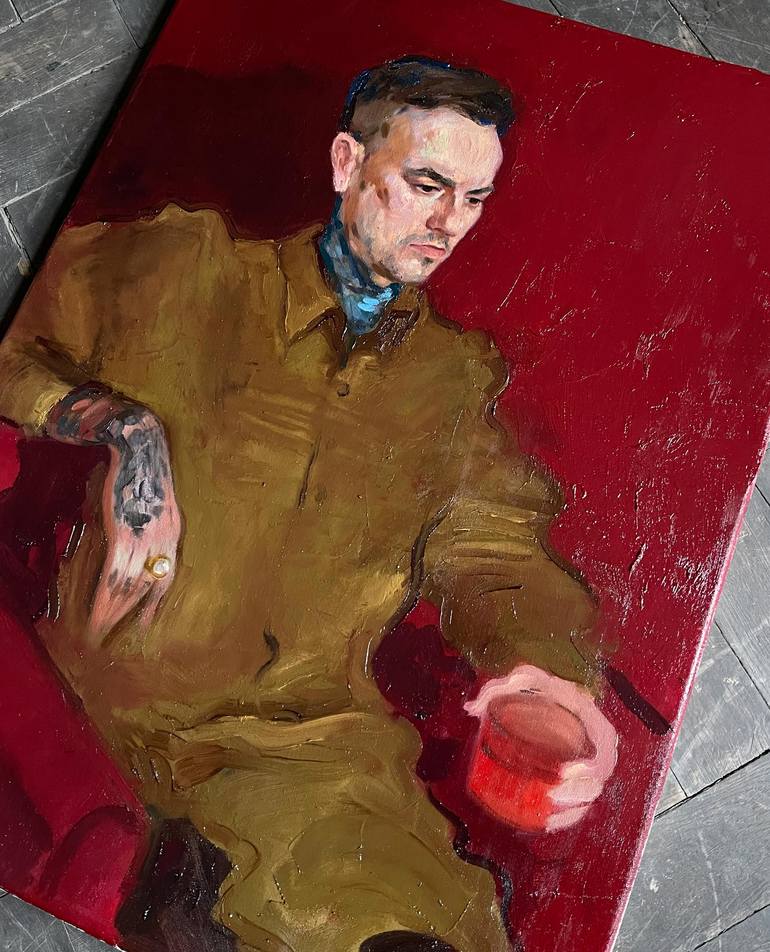 Original Figurative People Painting by Elina Arbidane