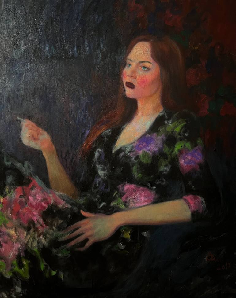 Original Women Painting by Elina Arbidane