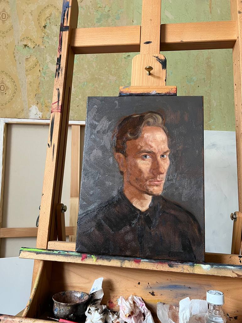 Original Figurative Portrait Painting by Elina Arbidane