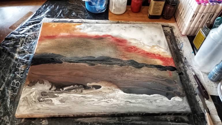 Original Abstract Expressionism Abstract Painting by Lynnette Brink