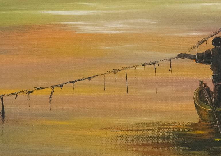 Original Abstract Landscape Painting by Evmeniya Stankova