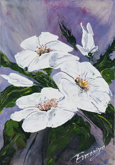 Original Abstract Floral Paintings by Evmeniya Stankova