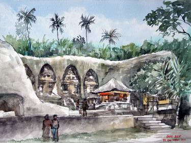 Original Documentary Architecture Paintings by Gede Agus