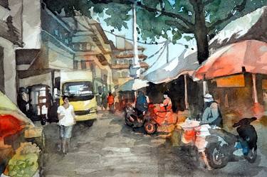 Original Impressionism Places Paintings by Gede Agus