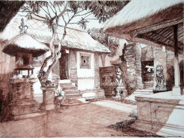 Original Documentary Architecture Drawings by Gede Agus