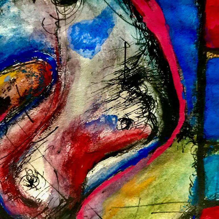 Original Abstract Expressionism Fantasy Painting by Adrian Gibbs