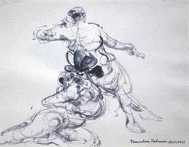 Original Fine Art Abstract Drawings by Masudur Rahman