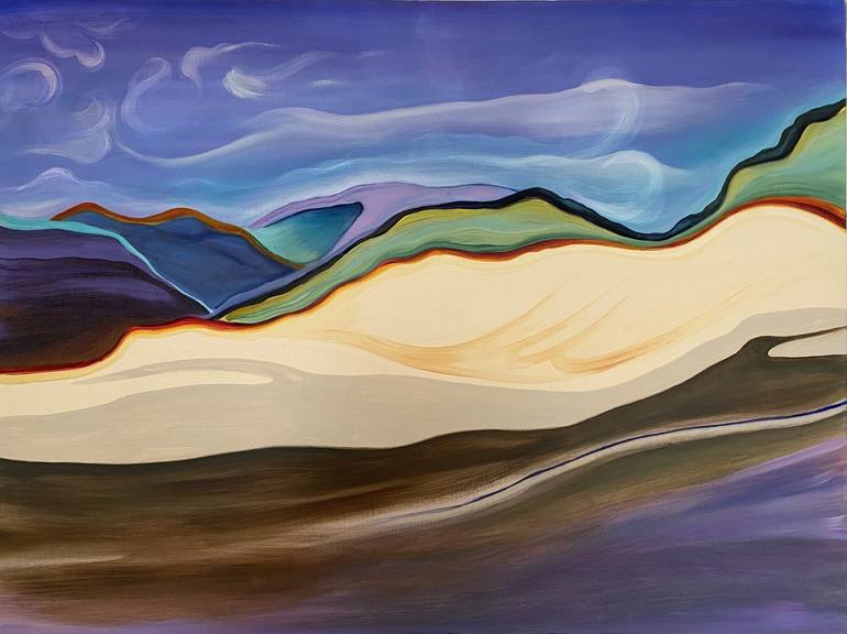 Julier Mountain Painting by Mirjam Seeger | Saatchi Art