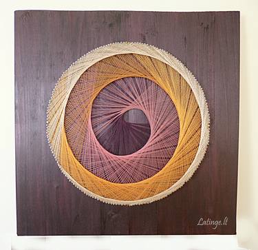 Growth Spiral - 3D modern painting with threads thumb