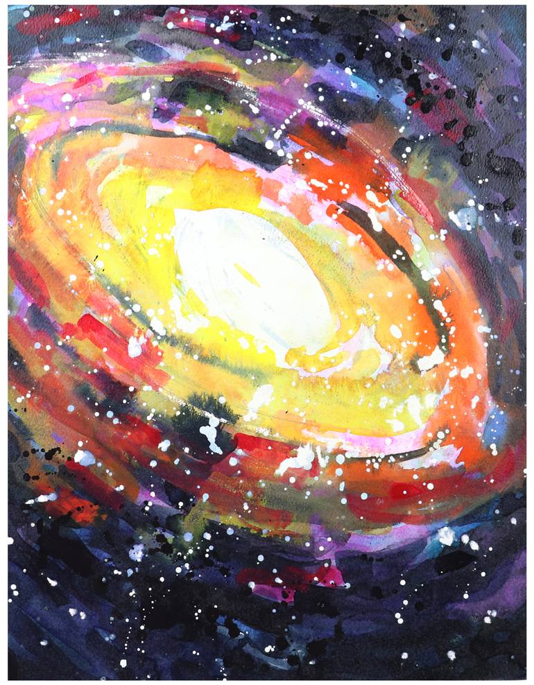 Lost In Space - Cosmic Circle Of Life Painting by Sharon Caminero ...