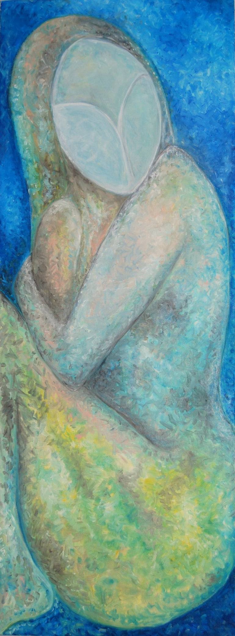 Blue Girl Painting by carolyn stringer Saatchi Art
