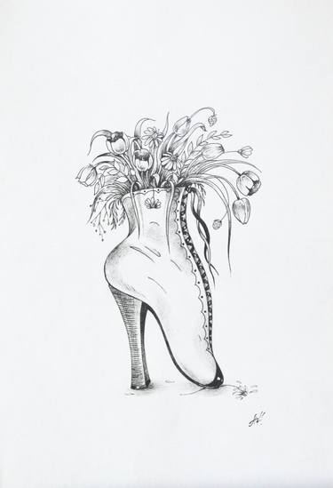 “Little shoe” – drawing art on paper thumb