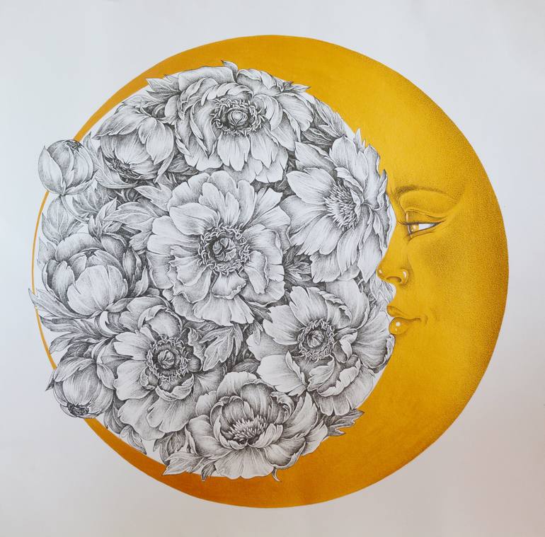Piece Of Moon, Drawing by Léonie Nafsica Jarlan