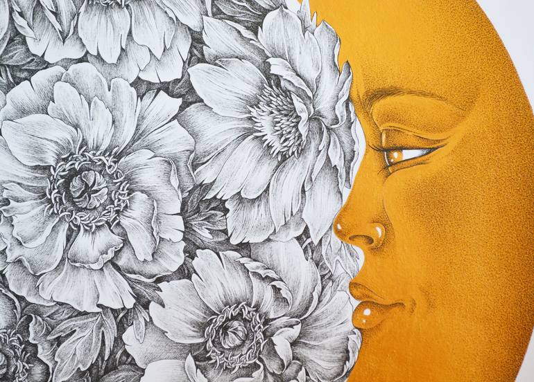 Original Figurative Fantasy Drawing by Elena Motrich