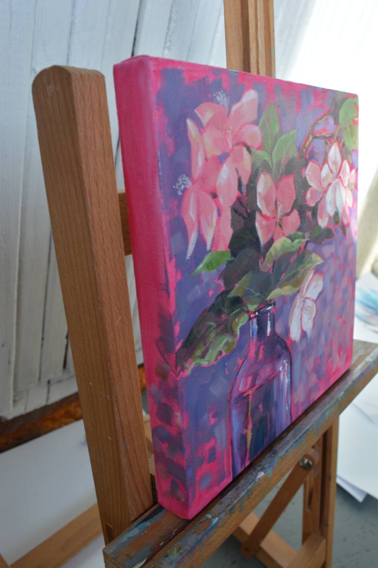 Original Impressionism Floral Painting by Elena Motrich