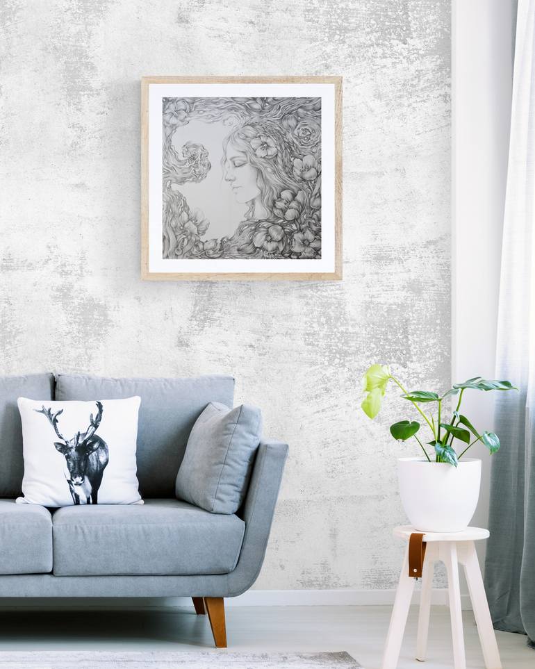 Original Other Women Drawing by Elena Motrich