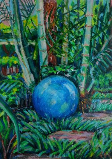 "The blue ball in the garden" thumb