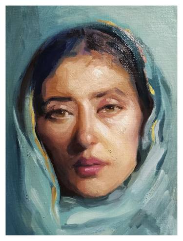 Original Realism Women Painting by Akshita Monga