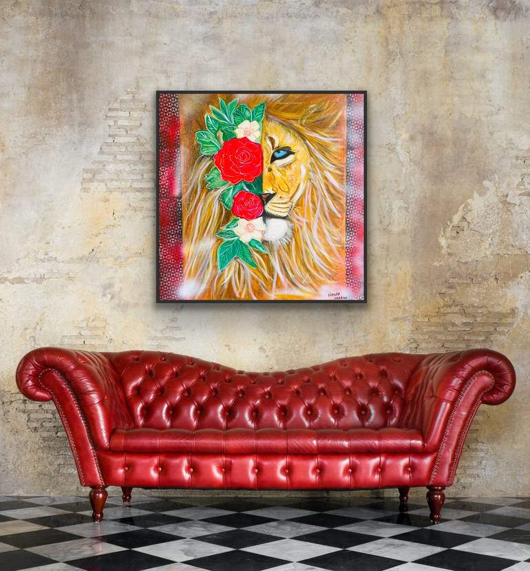 Original Art Deco Animal Painting by Shilpa Sharma