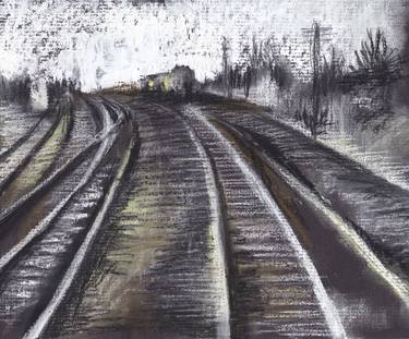 Print of Expressionism Train Drawings by Allison Lee