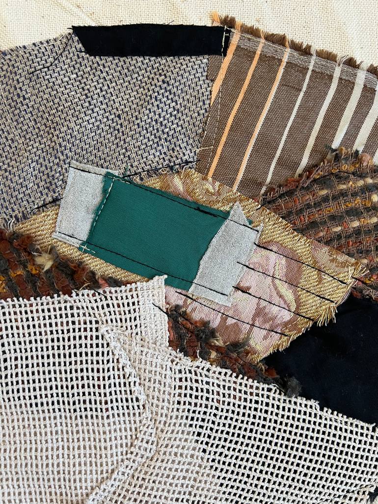 Original Folk Abstract Collage by Agata Strokata