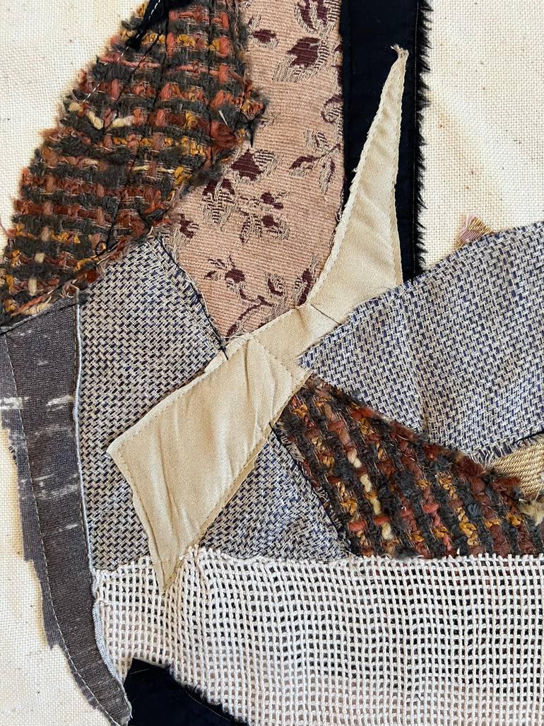 Original Folk Abstract Collage by Agata Strokata